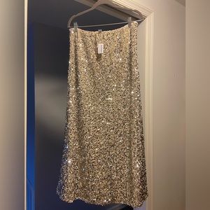 NWT Old Navy size large sequin maxi skirt